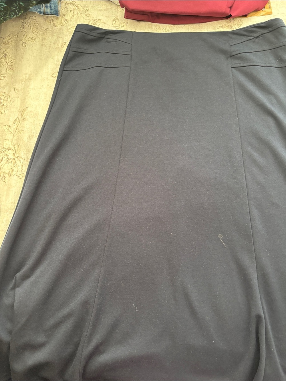 Cato Black Pencil Skirt with Subtle Paneling